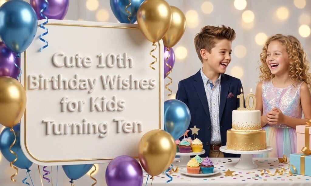 Cute 10th Birthday Wishes for Kids Turning Ten