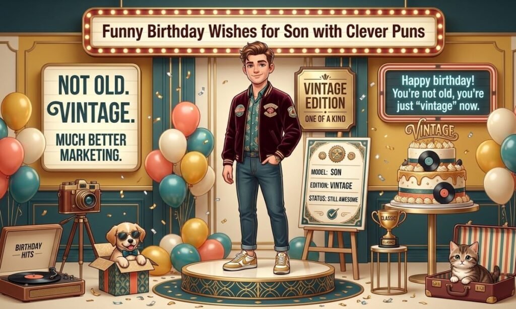 Funny Birthday Wishes for Son with Clever Puns