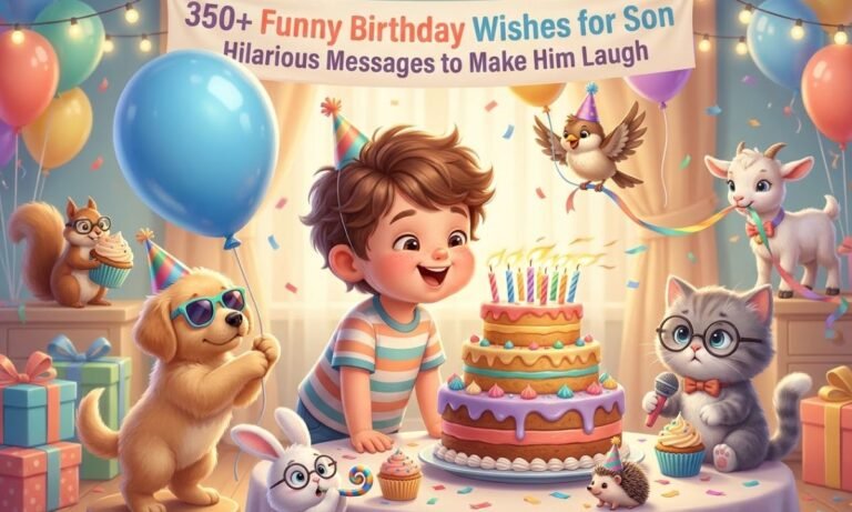 350+Funny Birthday Wishes for Son Hilarious Messages to Make Him Laugh