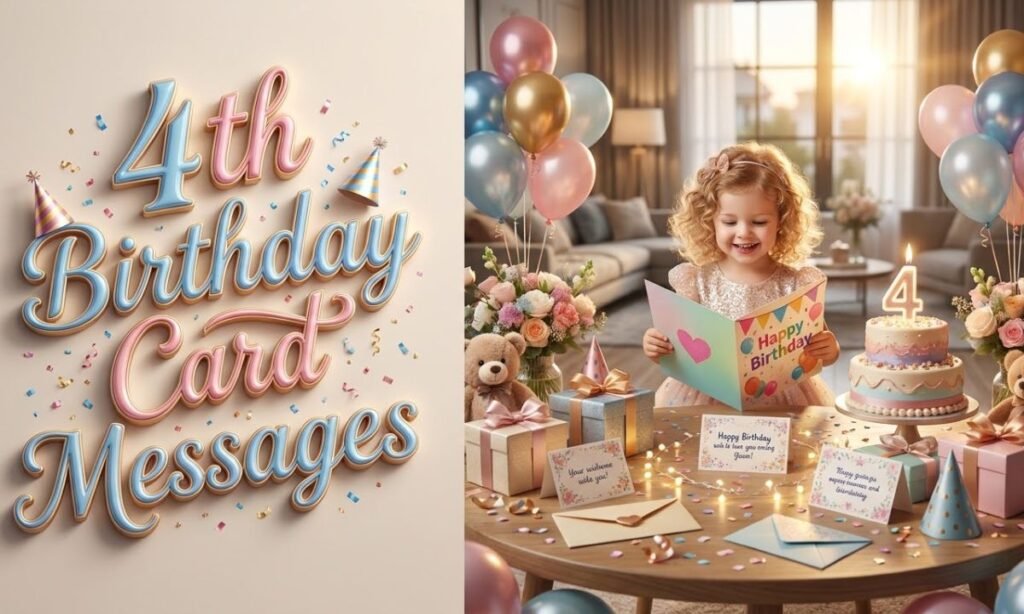 4th Birthday Card Messages