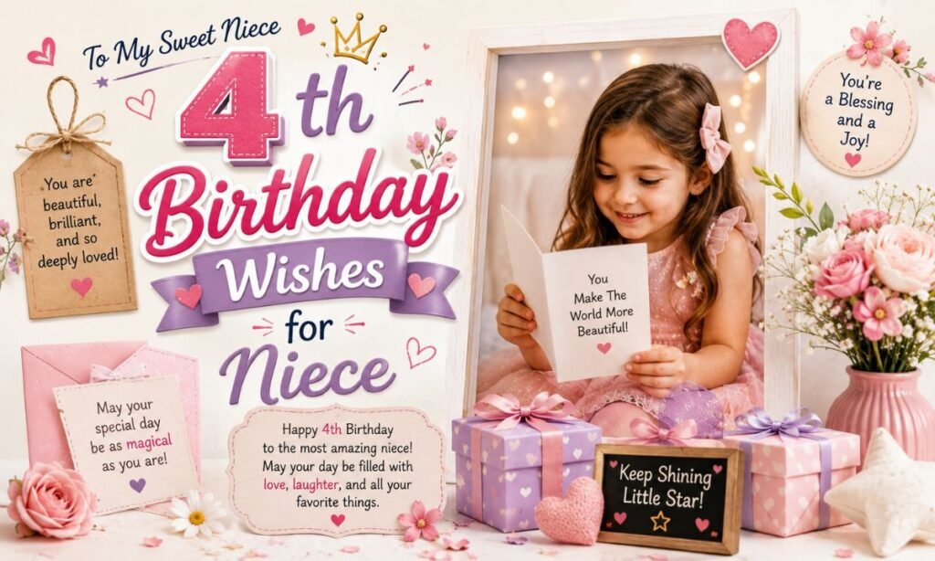 4th Birthday Wishes for Niece