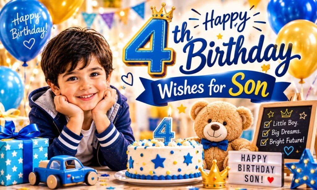 4th Birthday Wishes for Son