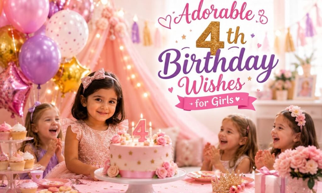 Adorable 4th Birthday Wishes for Girls