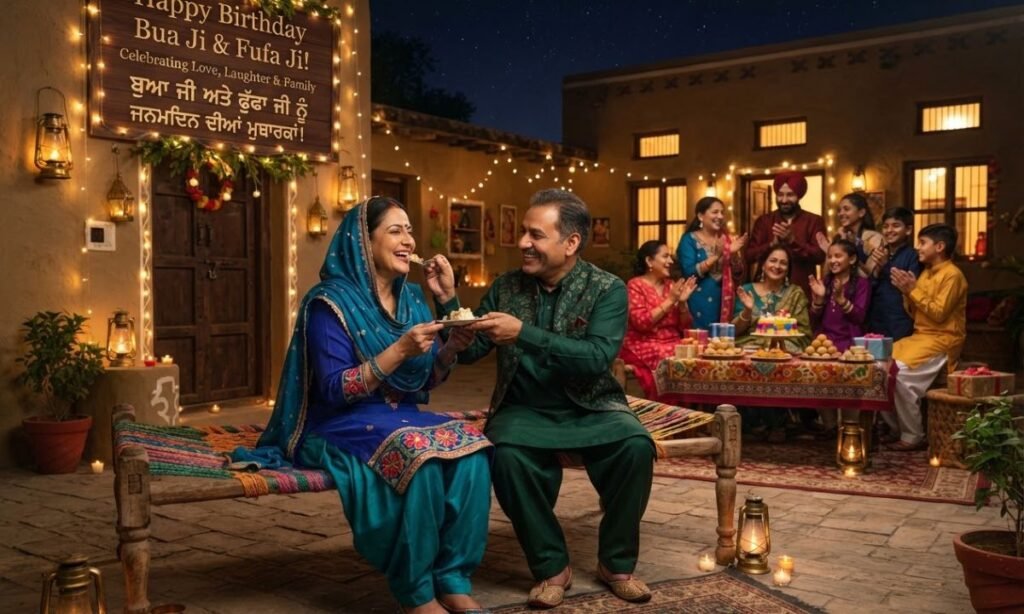 Birthday Wishes for Bua and Fufa Ji in Punjabi