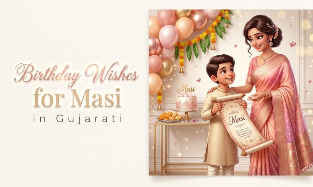 Birthday Wishes for Masi in Gujarati