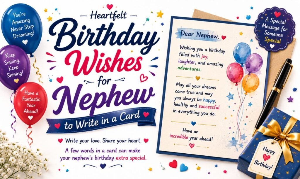 _Birthday Wishes for Nephew to Write in a Card