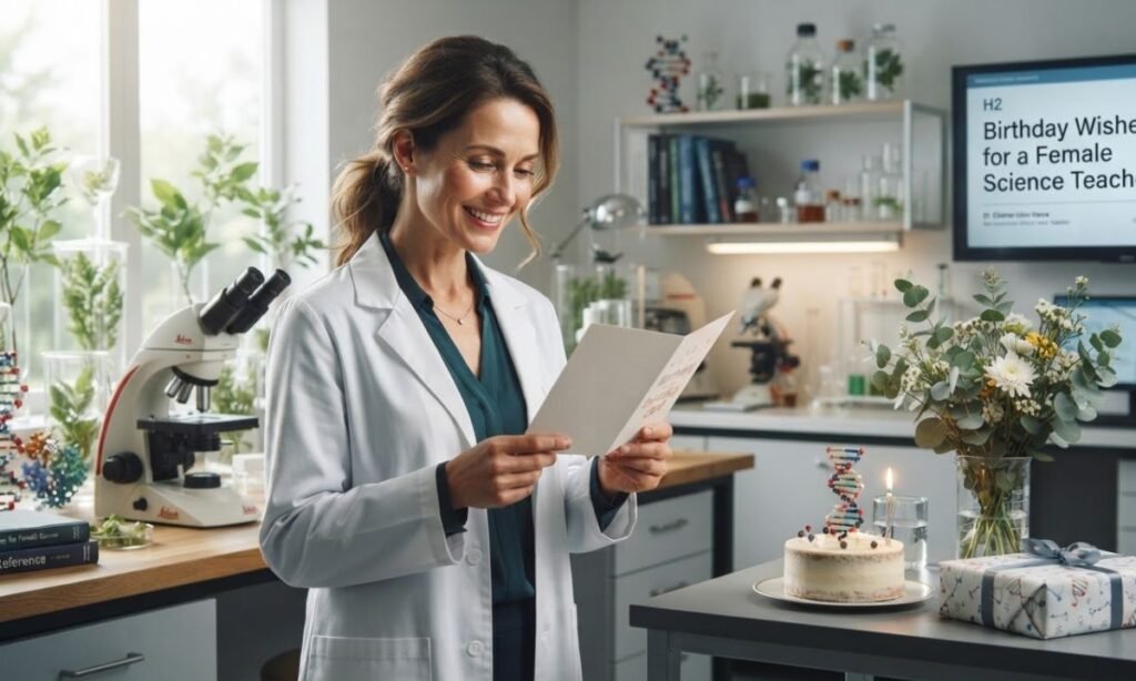 Birthday Wishes for a Female Science Teacher
