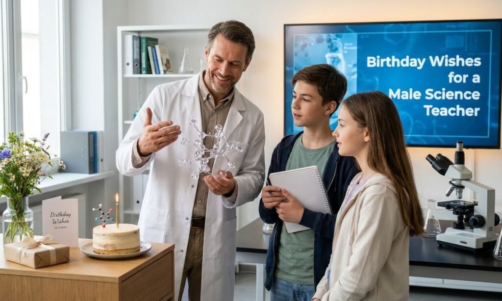 Birthday Wishes for a Male Science Teacher