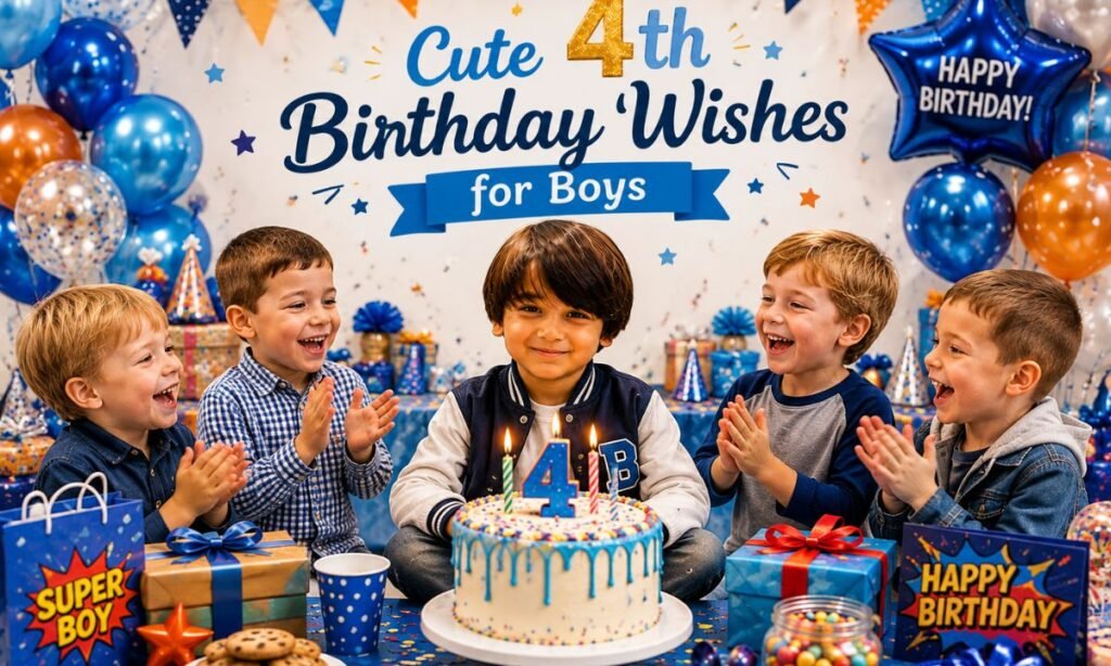 Cute 4th Birthday Wishes for Boys