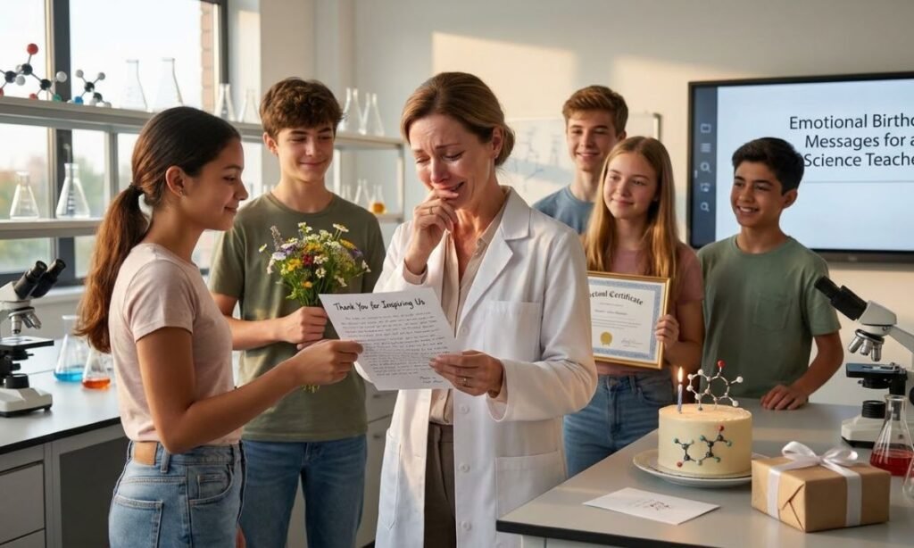 Emotional Birthday Messages for a Science Teacher