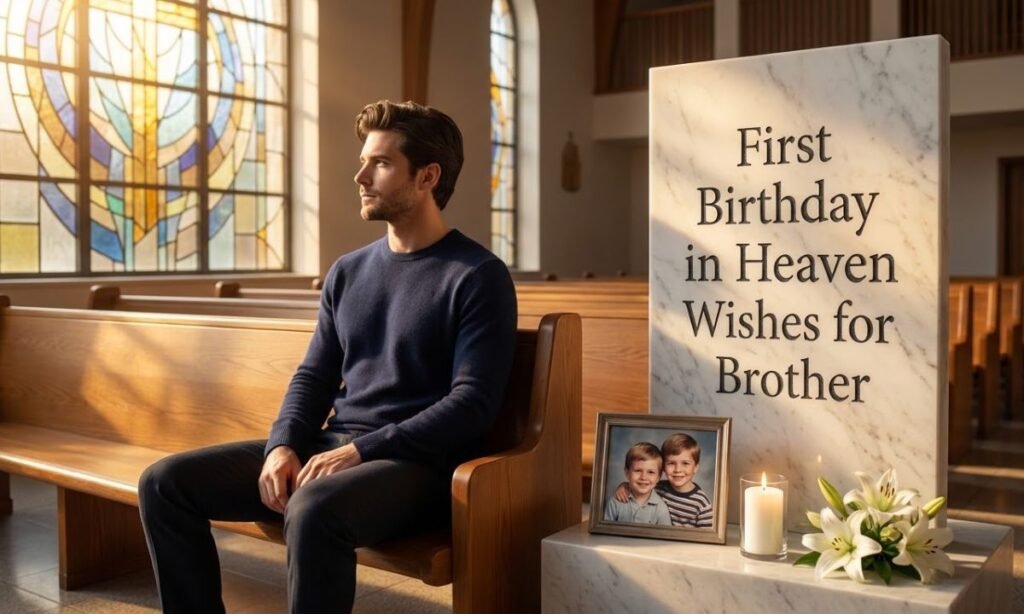 First Birthday in Heaven Wishes for Brother