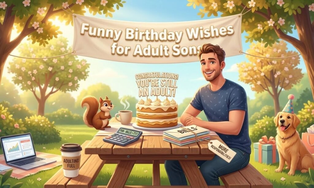 Funny Birthday Wishes for Adult Sons