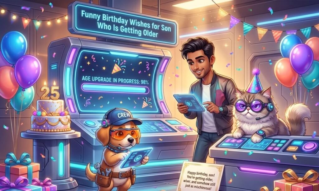 Funny Birthday Wishes for Son Who Is Getting Older