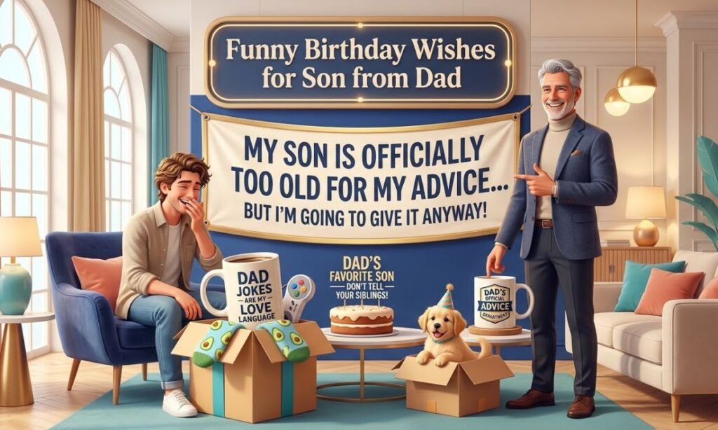 Funny Birthday Wishes for Son from dad