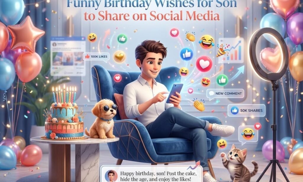 Funny Birthday Wishes for Son to Share on Social Media