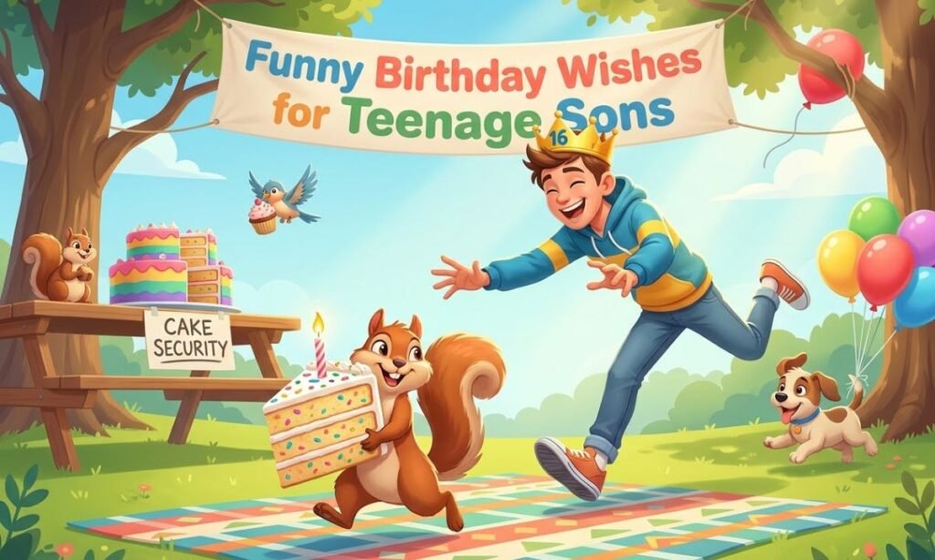Funny Birthday Wishes for Teenage Sons