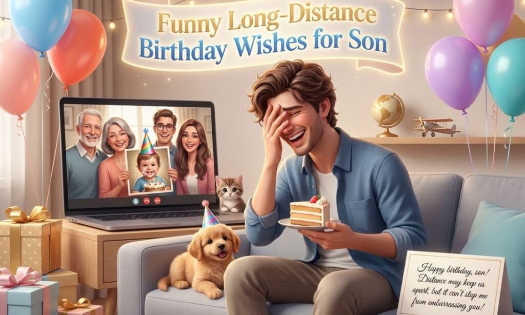 Funny Long-Distance Birthday Wishes for Son