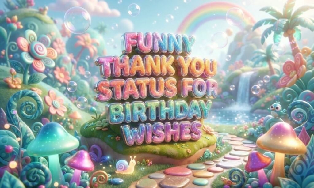 Funny Thank You Status for Birthday Wishes