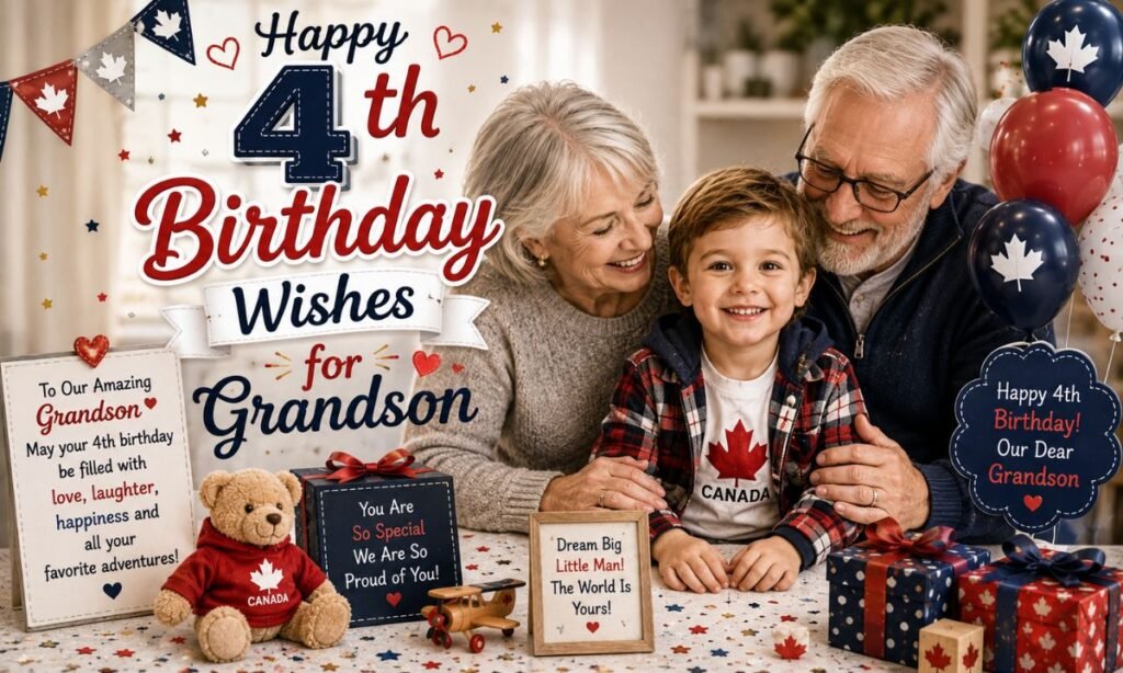 Happy 4th Birthday Wishes for Grandson