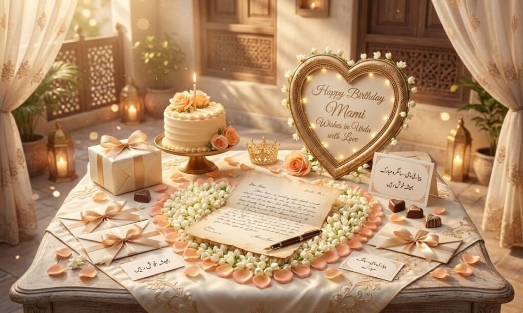 Happy Birthday Mami Wishes in Urdu with Love