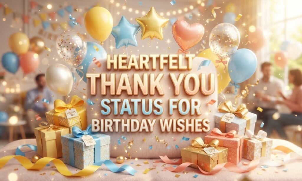 Heartfelt Thank You Status for Birthday Wishes