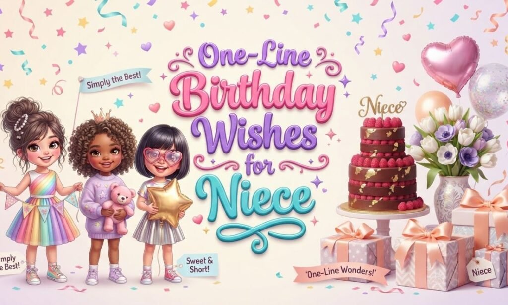 One-Line Birthday Wishes for Niece