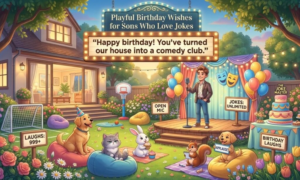 Playful Birthday Wishes for Sons Who Love Jokes