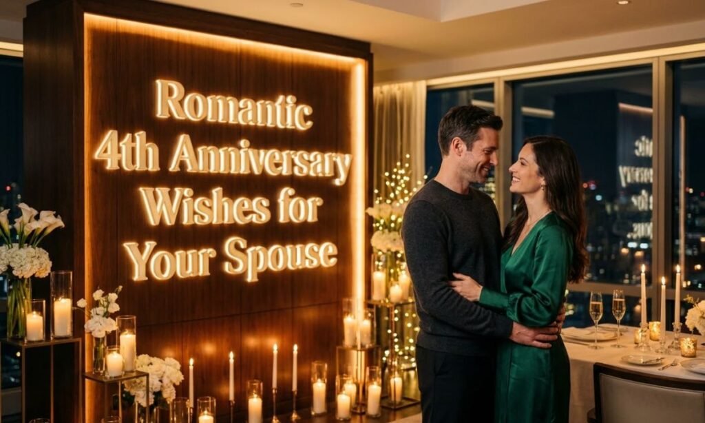Romantic 4th Anniversary Wishes for Your Spouse