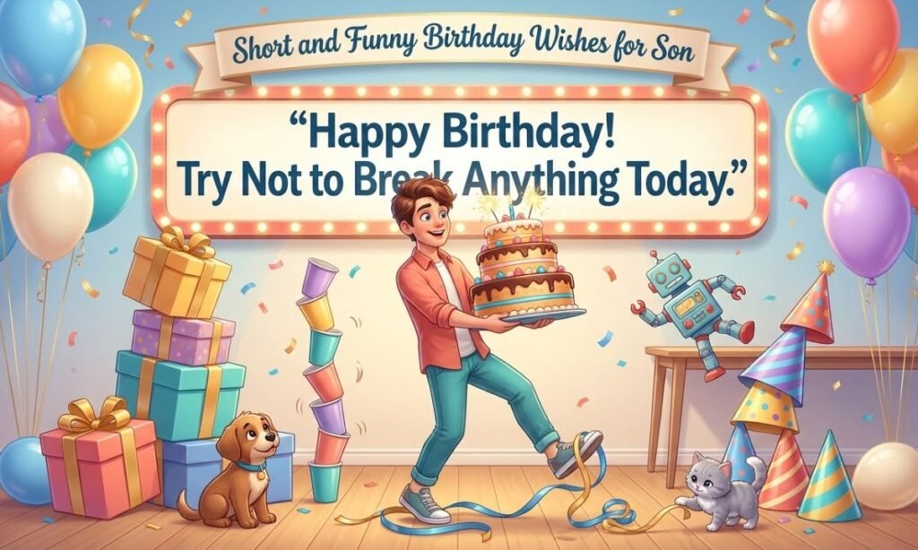 _Short and Funny Birthday Wishes for Son