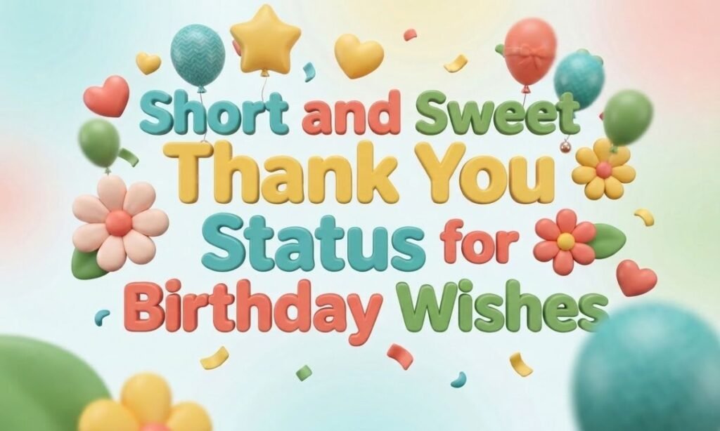 Short and Sweet Thank You Status for Birthday Wishes