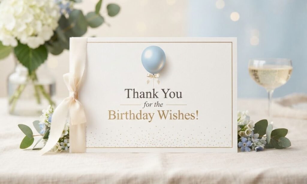 _ Simple Thank You Status for Birthday Wishes