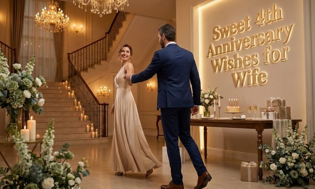 Sweet 4th Anniversary Wishes for Wife