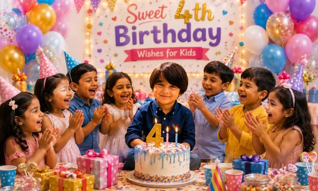 Sweet 4th Birthday Wishes for Kids