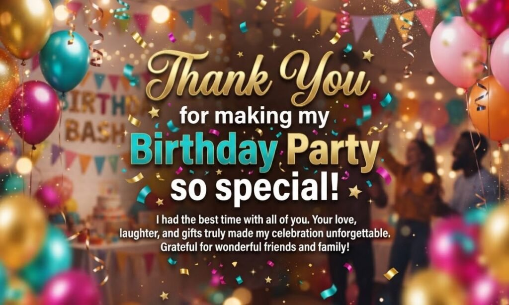 Thank You Status for Birthday Wishes After My Birthday Party