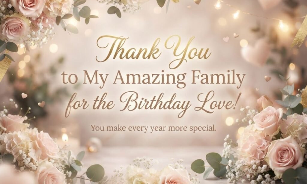 Thank You Status for Birthday Wishes for Family