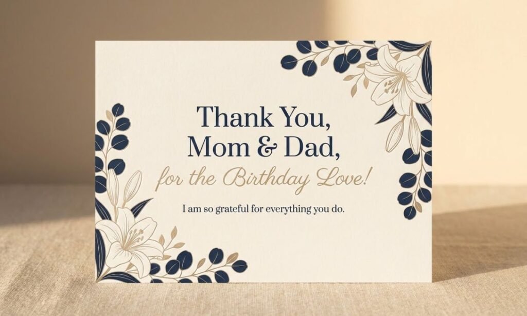 Thank You Status for Birthday Wishes for Parents