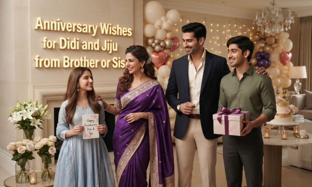 Anniversary Wishes for Didi and Jiju from Brother or Sister