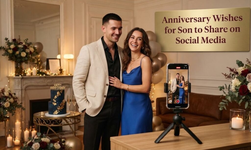 Anniversary Wishes for Son to Share on Social Media