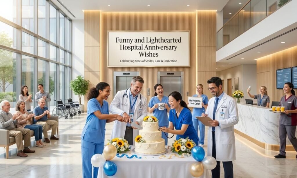 Funny and Lighthearted Hospital Anniversary Wishes
