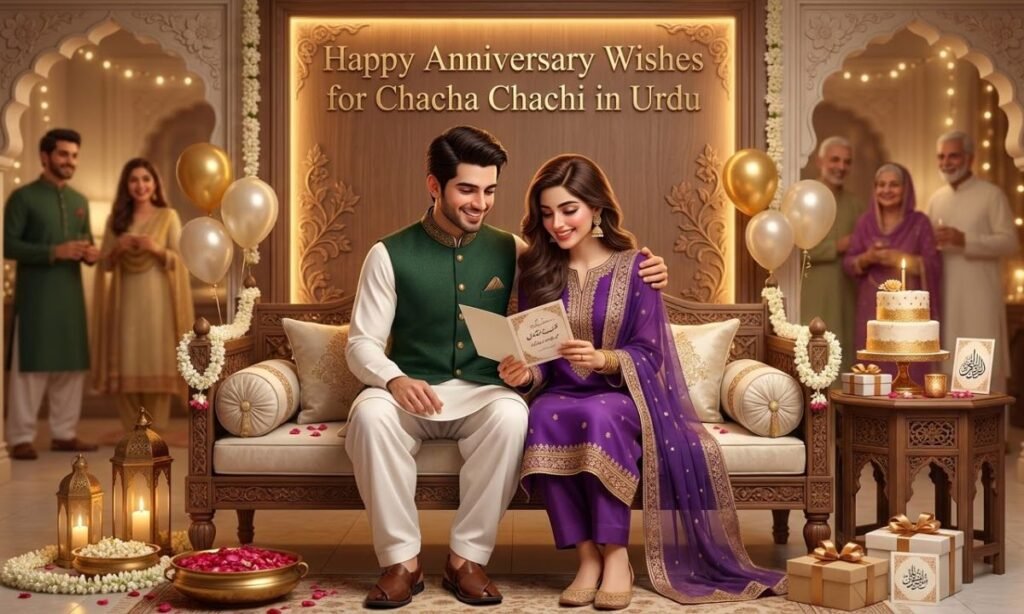 Happy Anniversary Wishes for Chacha Chachi in Urdu