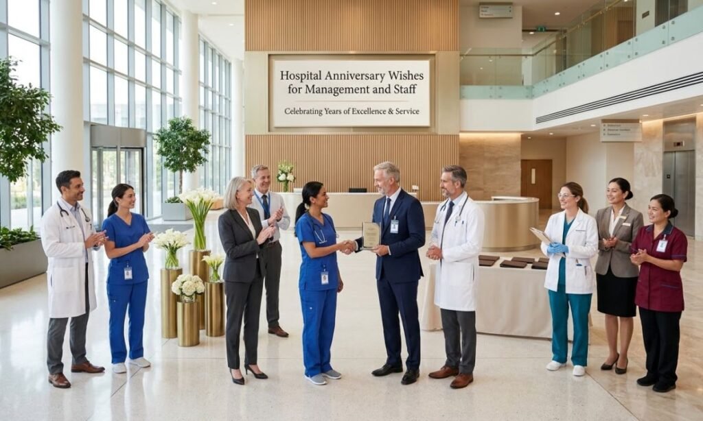 Hospital Anniversary Wishes for Management and Staff