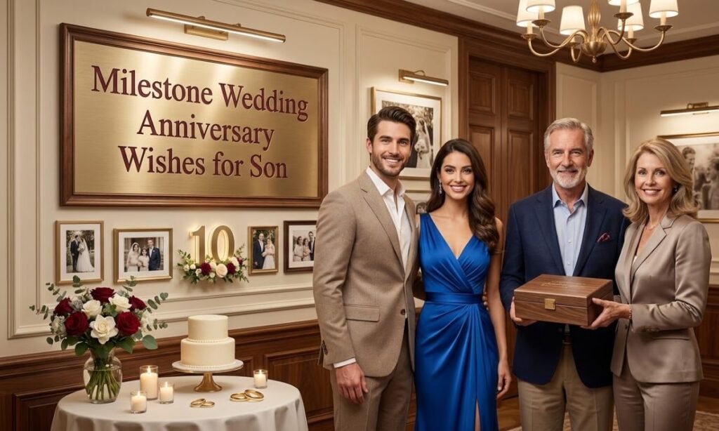 Milestone Wedding Anniversary Wishes for Son