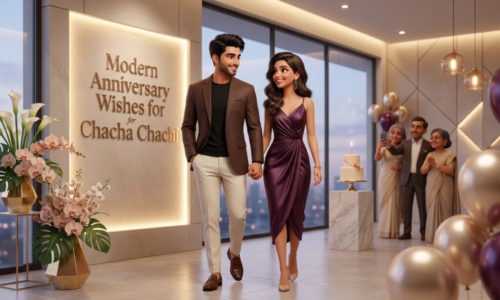Modern Anniversary Wishes for Chacha Chachi