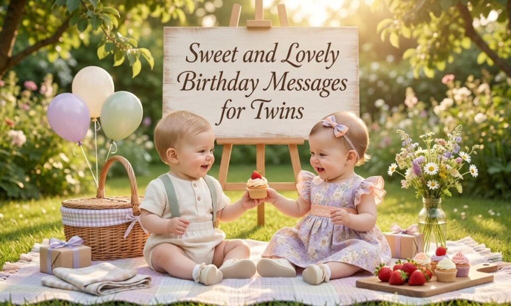 Sweet and Lovely Birthday Messages for Twins