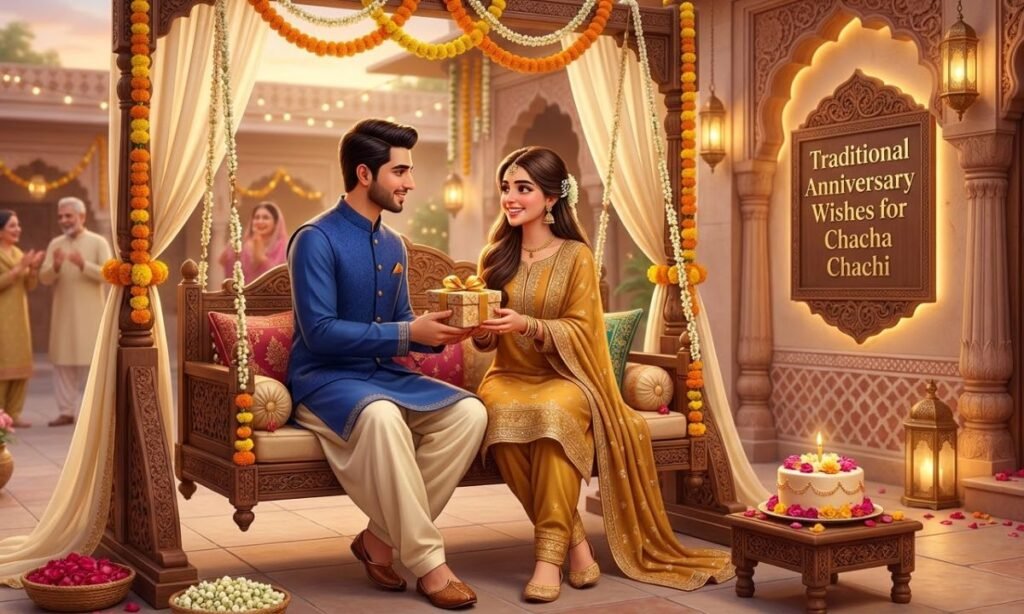 Traditional Anniversary Wishes for Chacha Chachi
