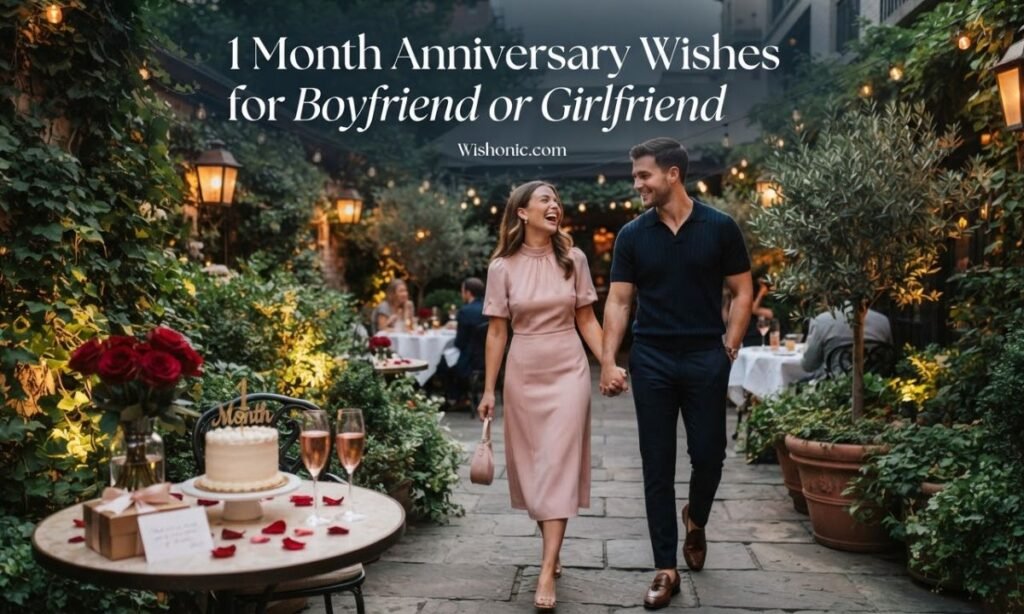 1 Month Anniversary Wishes for Boyfriend or Girlfriend