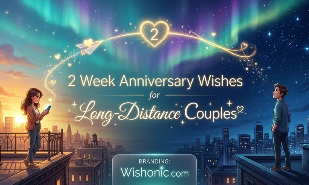 2 Week Anniversary Wishes for Long-Distance Couples