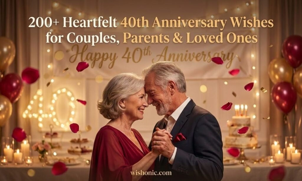 200+ Heartfelt 40th Anniversary Wishes for Couples, Parents & Loved Ones