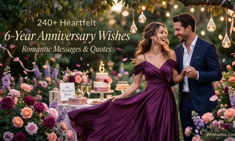 240+ Heartfelt 6-Year Anniversary Wishes, Romantic Messages & Quotes