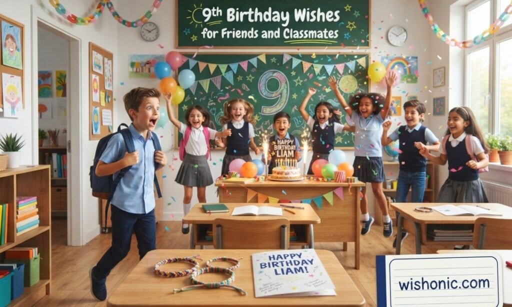 9th Birthday Wishes for Friends and Classmates